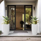 Kante Tall Concrete Planter, 24" Modern White Floor Pot for Home Decor - Image 6