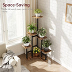 Corner Plant Stand Indoor with Grow Lights 6 Tiered Corner Plant Shelf - Image 6