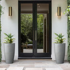 Kante Set of 2 Pale Gray Concrete Round Planters 23.6" Tall Home & Outdoor - Image 6