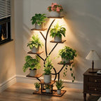Plant Stand Indoor with Grow Lights - 8 Tiered Corner Flower Shelf Indoor - Image 5