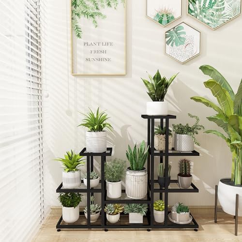 Corner Plant Stand Indoor 5 Tier 16 Potted Metal Plant Stands Outdoor Flower Shelf Heavy Duty Pot Holders for Patio Balcony Garden Living Room Home Decor (5-Tier 16 Potted) - Image 4