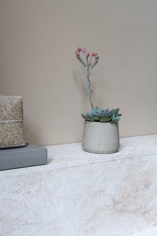 Pottery Pots Petite Grey Planter 6" H x 7" - Gray Washed Fiberstone Indoor and Outdoor Flower Pot - Image 2