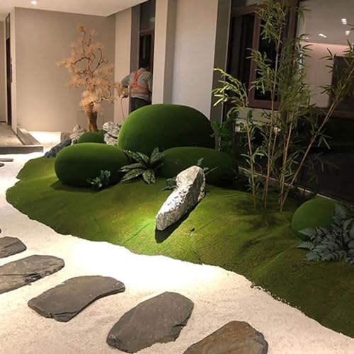 Green Grass Decorative Balls Dia 16in, Artificial Plant Topiary Ball, Faux Moss Balls Decorative, Simulated Plant Topiary Ball, Handmade Sphere Moss Hanging Balls - Image 3