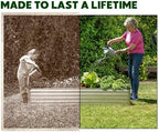 Plant & Plot Galvanized Raised Garden Beds Outdoor // 8×4×1 ft (2-Pack) Planter Raised Beds for Gardening, Vegetables, Flowers // Large Metal Garden Box (Silver) // Patented Tool-Free Design - Image 3