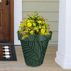 Briarwood Lane Everyday Planter 14" x 15" x 15" Tropical Leaves Large Planter - Image 3