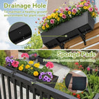Railing Planter Box 36 Inch, Heavy Duty Metal Window Boxes - Image 4