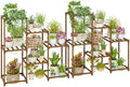 Bamworld 2 Sets of Package Plant Stands Indoor Wood Plant Shelf Outdoor by Bamworld
