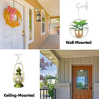 Sungmor Heavy Duty Ceiling Hooks for Hanging Plants, 3PC White 3.5x3.9Inch Large Cast Iron Ceiling Hooks, Antique Decorative Ceiling Swag Hooks for Hanging Planter Chandelier Wind Chime Lantern Hanger - Image 4