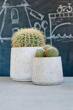 Pottery Pots Petite Grey Planter 6" H x 7" - Gray Washed Fiberstone Indoor and Outdoor Flower Pot - Image 4
