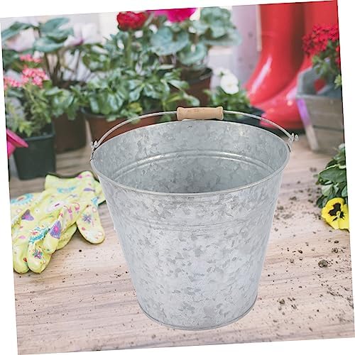 Milisten Vintage Iron Flower Bucket with Handle for Fresh and Dried Flowers - Image 6
