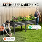 KING BIRD Raised Garden Bed with Legs & Water Storage Tank 80×17×31.5 in - Image 4