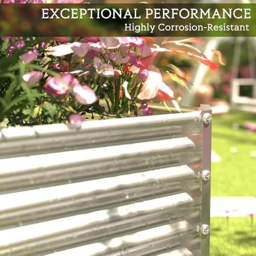 2pcs Tall Galvanized Raised Garden Bed Outdoor,Steel Garden Bed for Vegetables,Above Ground Garden Box for Flower,Metal Raised Beds for Gardening - 6x3ft - Image 5