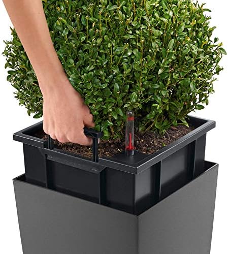 CUBICO 30 Silver Metallic, Self-Watering Tall Planter, H22 L11.8 W11.8 in - Image 7