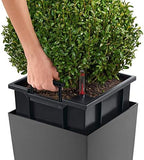 CUBICO 22 Black High Gloss, Self-Watering Tall Planter, H16.1 L8.7 W8.7 in - Image 6