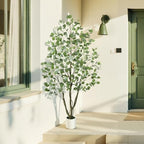 Caxchiling Artificial Eucalyptus Tree 6FT, Indoor Outdoor Faux Tree - Image 2