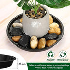 PATIKIL 3 Pack Plastic Plant Saucer, 15 Inch Plant Tray for Pots Round Plant Dish Plant Drip Trays Water Tray for Indoors Outdoors Garden, Black - Image 5