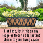 LaLaGreen Outdoor Railing Planter (24 in, 4 Pack) Black Flower Box Holder - Image 6