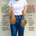 Handmade 100% Thai Bamboo Hanging Orchid Basket – 4 Inch Set of 3 - Image 4