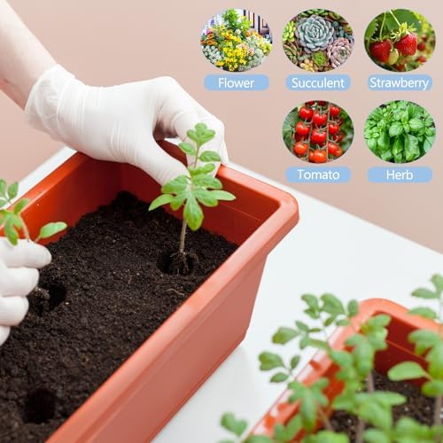 Window Boxes Planters 17’’ Railing Planter Box with Adjustable Brackets - Image 5