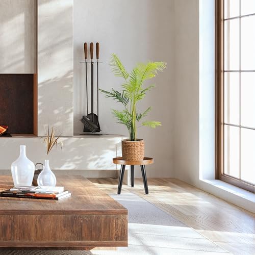 KGPLOME Indoor Plant Stand,Tall Stand with Raised Design(Walnut,12x10.8 in) - Image 7