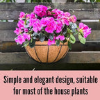 LaLaGreen Hanging Wall Planters (12 in, 4 Pack) Black Metal Flower Baskets - Image 6
