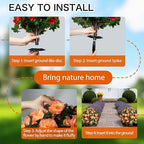 Artificial Bushes for Outdoors,Fake Topiary Tree Outdoor Set of 2 Tangerine - Image 4