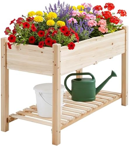 Yaheetech 47" Raised Garden Bed with Legs, Wooden Planter Box, 1Pcs by Yaheetech