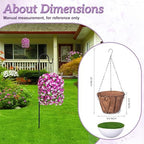 Ammyoo Artificial Fake Hanging Flowers Basket for Spring Summer Decor - Image 4