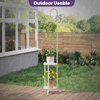 Hanging Plant Stand,Plant Shelf Outdoor Indoor Plant Rack,White - Image 3