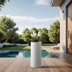 Kante White Concrete Planter 18.9" Tall All-Weather Round Small Pot - Image 4