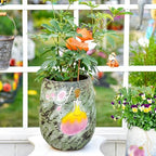 Sungmor 10.6 Inch Hand Painted Ceramic Succulent Plant Pot - Dark Green - Image 5