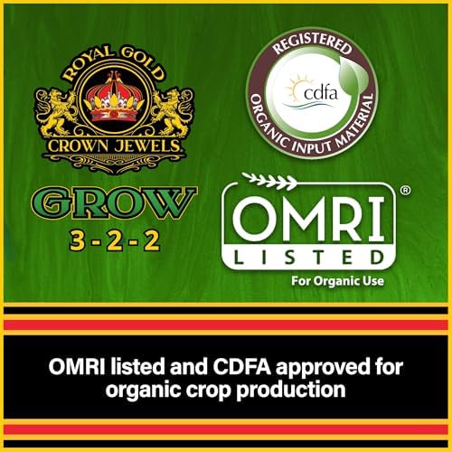 Royal Gold Crown Jewels Organic Grow 3-2-2 Dry Soluble Fertilizer, 10 lbs - Best for Improving Soil Before Planting, Encouraging Vigorous Growth and Plant Feeding - Image 5