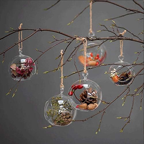 Pack of 24 Hanging Glass Orbs Hanging Glass Globe Terrariums Without 2 Side Hole for Candle Holder, TeaLight Holder Candlestick for Wedding Decor - Image 2