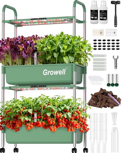 Growell 54 Pods Hydroponics Growing System Kit with Independent Water Pump by Growell
