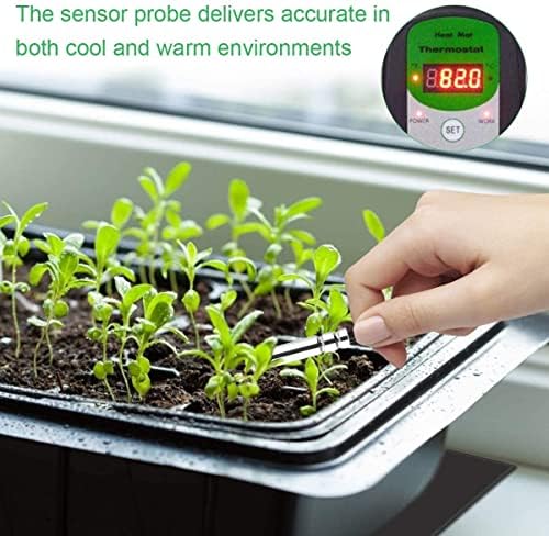 Seedling Heat Mat with Thermostat 40-108 Degrees Fahrenheit Warming Pad, Warm Hydroponic Heating Pad with Controller for Germination, 10" x 20.75" UL & MET-Certified - Image 6