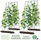 DoCred 39.4" H Cucumber Trellis, 2 Pack Foldable A Frame Garden Trellis by DoCred