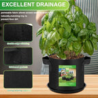 Funnymoom 24 Sets 1 Gallon Grow Bag with Plant Saucers for Indoor Outdoor - Image 3