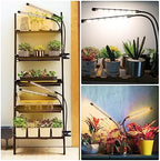 Grow Lights for Indoor Plants, Full Spectrum Dual-Head Clip Plant Lights - Image 7