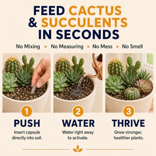 Earth Pods® Organic Succulent & Cactus Fertilizer Spikes, 100 Capsules - Image 2