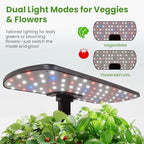 litokam 12-Pod Hydroponics Growing System Kit with LED Grow Light, 24W 3.5L Indoor Herb Garden Planter with Quiet Water Pump, 24H Timer 2 Grow Modes Hydroponics Garden for Home Kitchen Office Gifts - Image 3