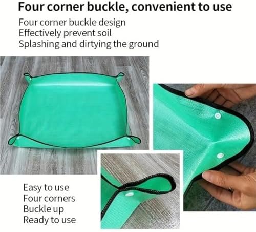 Waterproof Foldable Planting Mat Garden Potting Pad for Flowerpot Transplanting Mixing Soil Plant Pruning Tool for Indoor Plant Repotting(100x100cm) - Image 3