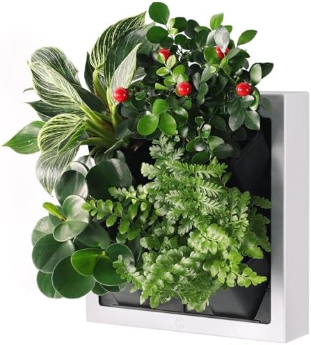 Wall Mounted Planter, Vertical Garden with 4 Grow Pots by Unknown