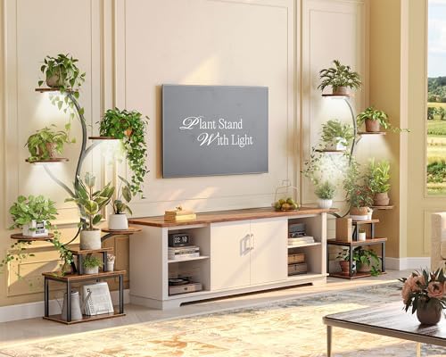 PRAISUN 51 Inch Plant Stand with Grow Lights, 8 Tiered Indoor Plant Shelf - Image 6