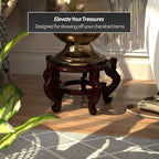 Red Lantern Rosewood Fishbowl Stand - Size 9.5 in. Base Diameter - Image 2