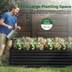 NAVINE 6x3x2ft Outdoor Metal Raised Garden Bed, Metal Planter Box, 2-Pack - Image 3