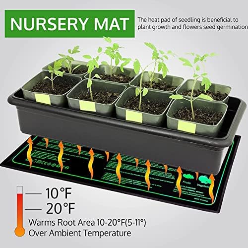 Seedling Heat Mat with Thermostat Controller, 20x10in - Plant Heating Pad for Seed Starting, Efficient Seedling Heat Pad(us Plug) - Image 3