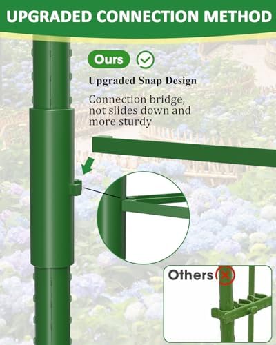 MYMULIKE 6 Pack Tomato Cages for Garden, 51in*13in Adjustable Tomatoes Plant Stakes Support Cages Trellis, Garden Trellis for Vegetable Flowers Fruits Climbing Plants- 20 Binding Wires Included - Image 3
