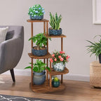 Jotsport 5 Tier Wood Plant Stand for Multiple Plants Indoor Outdoor - Image 6