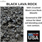 GARDENWISE Lava Rocks for Plants (3/8’’ Minus), Natural Black Lava Rocks, Succulent & Terrarium Horticultural Volcanic Rock, Ideal Drainage for Potted Plants, Made in USA (5 qts - 9 lbs) - Image 6
