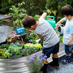 JERIA 2 Pcs 6×3×1ft Oval Raised Garden Bed,Galvanized Raised Garden Bed Kit Outdoor Metal Gardening Planter Box for Vegetable, Fruits, Flower，Herbs - Image 6